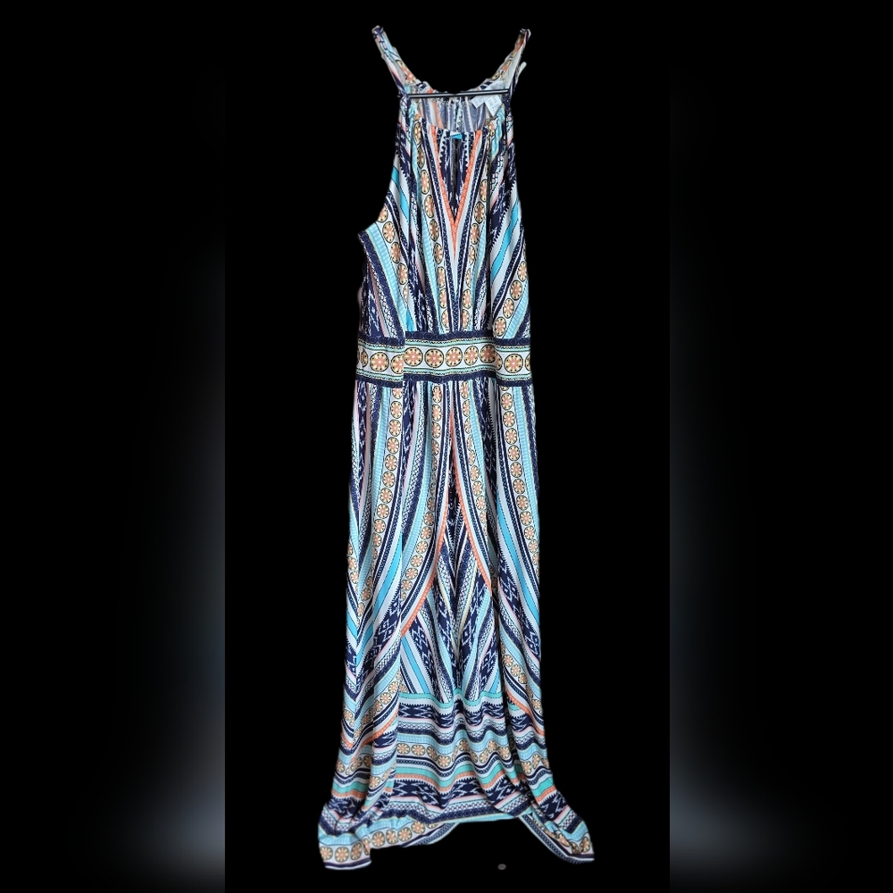 Elegant Multicolor Patterned Dress